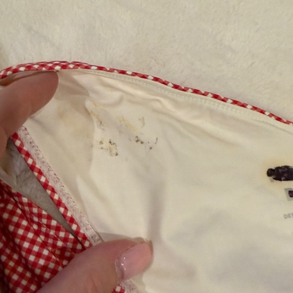 New! Frankies Bikinis Enzo Cheeky Bikini Bottom in Ladybug Gingham 31509 - Picture 10 of 13